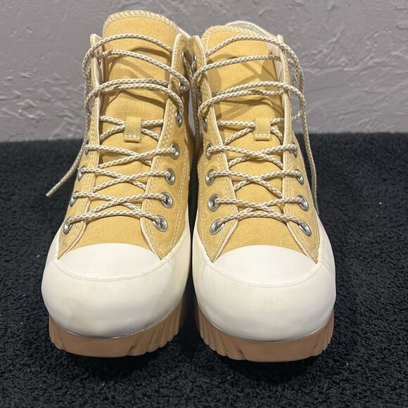 🔥 CONVERSE Chuck Taylor All Star Lugged 2.0 Utility High Sneaker Gold Women Sz - Picture 6 of 14